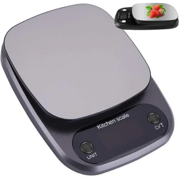 Skaitmeninės virtuvinės svarstyklės 1 g–10 kg, juodos