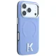 Karl Lagerfeld dėklas iPhone 18 Pro Max / 17 Pro Max su MagSafe, šviesiai mėlynas