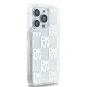 DKNY dėklas iPhone 15 Pro telefonui Liquid Glitter Multilogo, rožinis
