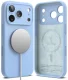 Dėklas Ringke Silicone MagSafe skirtas iPhone 18 Pro Max, šviesiai mėlynas