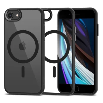 Apple iPhone 8 / 7 / SE (2020) (2022) 4.7" Tech-Protect MagMat MagSafe Case Cover, Transparent and Black