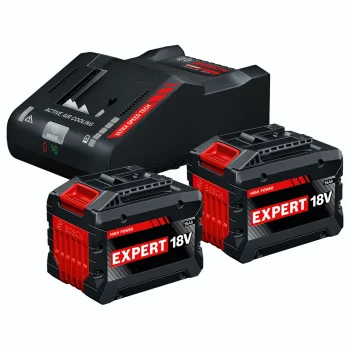 Akumuliatorių ir kroviklio pradinis rinkinys Bosch Starter-Set 2x EXBA18V, EXAL18V-160