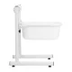 Height Adjustable Pedicure Basin with Footrest, White