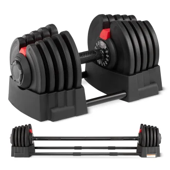 Reguliuojamas hantelis ir štanga 2in1 4FIZJO, 2,5–40 kg