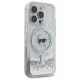 Karl Lagerfeld iPhone 16 Pro dėklas Liquid Glitter Karl Head MagSafe, skaidrus