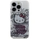 Hello Kitty dėklas iPhone 15 Pro Max telefonui IML Kitty On Bricks Graffiti, balta