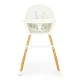 ECOTOYS 2-in-1 maitinimo kėdutė kūdikiams ir vaikams, smėlio spalvos (130135)