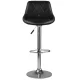 Sofotel Nerra Bar Stools Set of 2 with Back for Kitchen Island, black