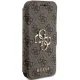 Guess 4G Metal Logo atverčiamas dėklas iPhone 15 Pro Max, rudas