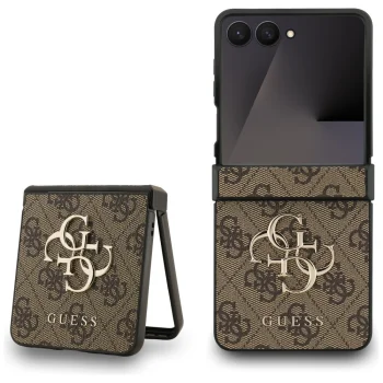 Guess Big 4G Logo Classic dėklas Samsung Galaxy Z Flip7, rudas