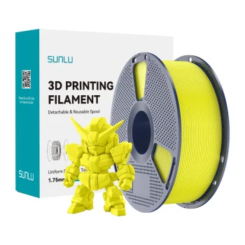 Sunlu PLA+ 2.0 3D spausdintuvo gija 1.75mm, Yellow