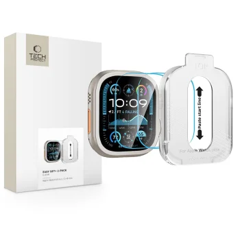 Tech-Protect Easy Set+ Tempered Glass 2-pack for Apple Watch Ultra 1 / 2 49mm - Clear