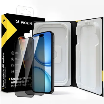 Wozinsky EasyFit Privacy Glass Screen Protector for iPhone 18 Pro - 2 pcs, Black