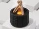 USB Air Humidifier and Aroma Diffuser with RGB LED Flame Effect, Black
