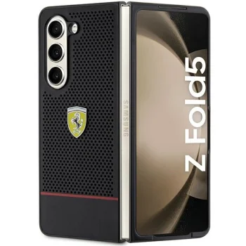 Ferrari Perforated Line dėklas Samsung Galaxy Z Fold 5, juodas