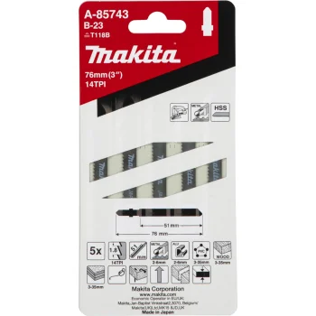 Siaurapjūklio pjūkleliai Makita B-23 (A-85743), 5 vnt.