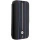 Apple iPhone 14 Pro Max 6.7\'\' BMW Leather Stamp Blue Lines Book Case Cover (BMBKP14X22RVSK), Black
