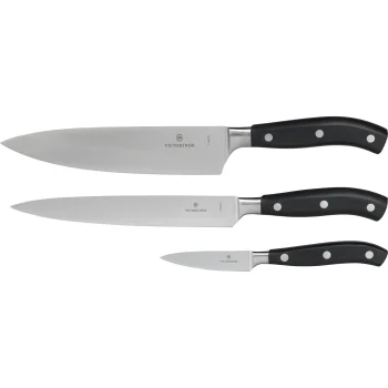 Virtuvinių peilių rinkinys Victorinox Grand Maître, 3 dalių, juodas