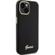 Guess Silicone Script dėklas, skirtas iPhone 15 Pro, juodas