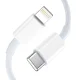 Tech-Protect C35W įkroviklis 2x USB-C PD 35W su USB-C - Lightning laidu, baltas
