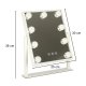 Kosmetinis makiažo veidrodis su LED apšvietimu, USB, 25x30 cm
