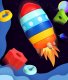 Bakalu Rocket Stacking Logic Game and Sorter KZ0982