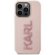 Karl Lagerfeld iPhone 15 Pro Max dėklas 3D Logo Glitter, rožinis