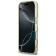 Guess IML Peony Dot MagSafe dėklas iPhone 17 Pro telefonui, smėlio spalvos