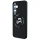 Karl Lagerfeld Silicone Double Heads And Circle MagSafe Case for Samsung Galaxy S25+, Black