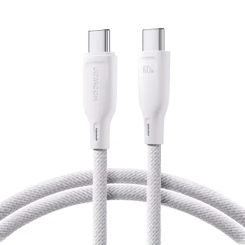 USB-C į USB-C laidas Joyroom Multi-Color Series S-A34 PD 60W 1m, baltas