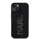 Karl Lagerfeld dėklas iPhone 15 telefonui 3D Logo Glitter, juodas