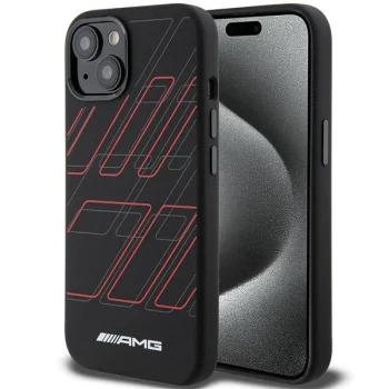 Mercedes AMG dėklas iPhone 15 / 14 / 13 su MagSafe, juodas