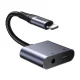 Garso adapteris 2-in-1 Joyroom SY-L01 Lightning į 3.5 mm + Lightning, juodas