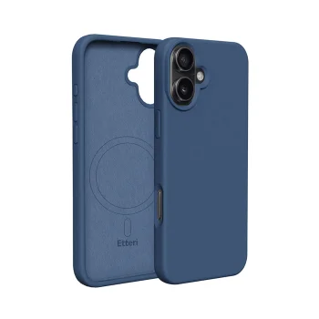 Silikoninis dėklas Etteri Silicone Mag skirtas Apple iPhone 16 6.1", tamsiai mėlynas