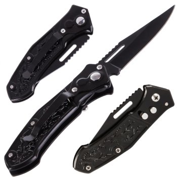 Folding Steel Tactical Knife with Decorated Handle