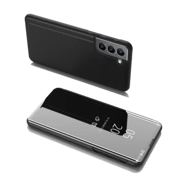 Atverčiamasis dėklas Clear View Case Samsung Galaxy S22+ (S22 Plus), juodas