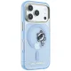 Karl Lagerfeld Peekaboo Logo MagSafe dėklas telefonui iPhone 18 Pro / 17 Pro, šviesiai mėlynas