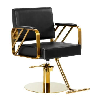 Gabbiano Genua Hairdressing Chair, Black/Gold