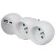 Maclean MCE339 E 2-Way Socket Adapter with USB A/C