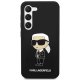 Karl Lagerfeld Silicone Ikonik dėklas Samsung Galaxy S23 telefonui, juodas