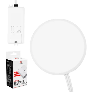 Maclean MCE824 įmontuojamas jutiklinis jungiklis, 40mm, 110-240V AC, maks. 600W LED