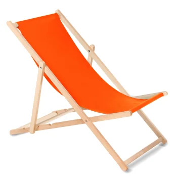 Greenblue GB183 Wooden Deck Chair, Orange