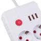 Maclean MCE388 W Power Strip, 2 Outlets, 3x USB, 2500W, 3m, White