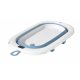 Foldable Baby Bathtub with Digital Thermometer and Support Cushion, White Pink