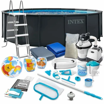 Karkasinis baseinas Intex 26326 488 x 122 cm su smėlio siurbliu ir priedais