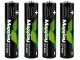 Įkraunamos AAA Li-Ion baterijos 1.5V 660mWh su USB-C, 4 vnt.
