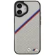 BMW iPhone 17 dėklas M Tricolor Metal Logo MagSafe, pilkas