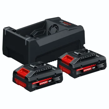 Bosch akumuliatorių komplektas 2x EXBA18V-40 4.0Ah ir kroviklis GAL 12V/18V-80