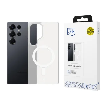 3mk Smoke MagCase dėklas skirtas Samsung Galaxy S25 Ultra, baltai permatomas