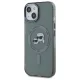 Karl Lagerfeld dėklas iPhone 15 telefonui, MagSafe IML Metal KC Heads, juodas